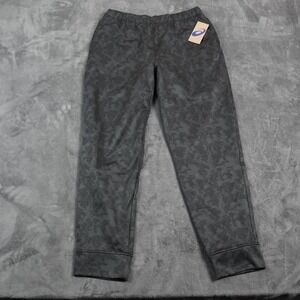 ASICS Joggers Mens Extra Large Gray Camo Fleece Lined Knit Sweat Pants Gym Train